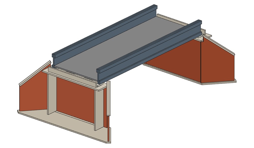 Single-Track Girder Bridge render